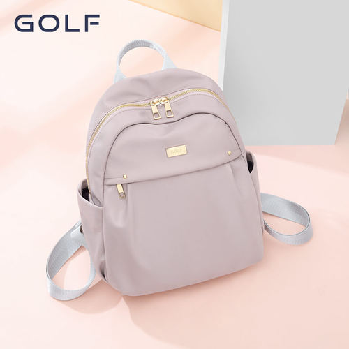 golf双肩包女时尚帆布书包女