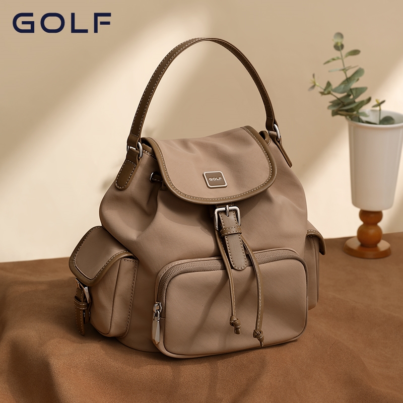 GOLF2025新款双肩包女大容量旅行背包大学生书包商务通勤电脑包