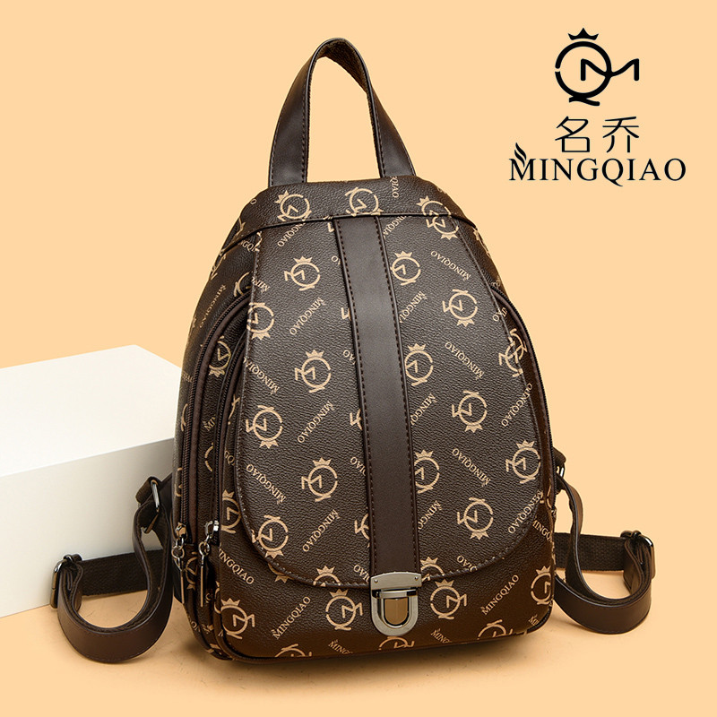 双肩包女2025新款潮欧美时尚防盗小背包休闲百搭通勤女士旅行书包