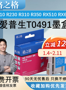 格之格T0491墨盒适用EPSON爱普生STYLUS PHOTO 210 R230 R310 R350墨盒RX510 RX630彩色喷墨打印机墨盒爱普森