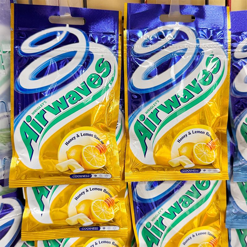 爽浪Airwaves Super超凉口香糖柠蜜薄荷味28g 香口珠零食糖果x