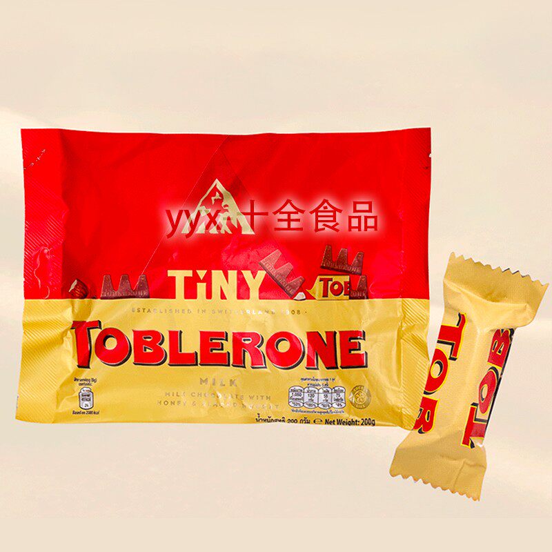 香港瑞士TOBLERONETiny三角牛奶巧克力含蜂蜜及奶油杏仁包邮