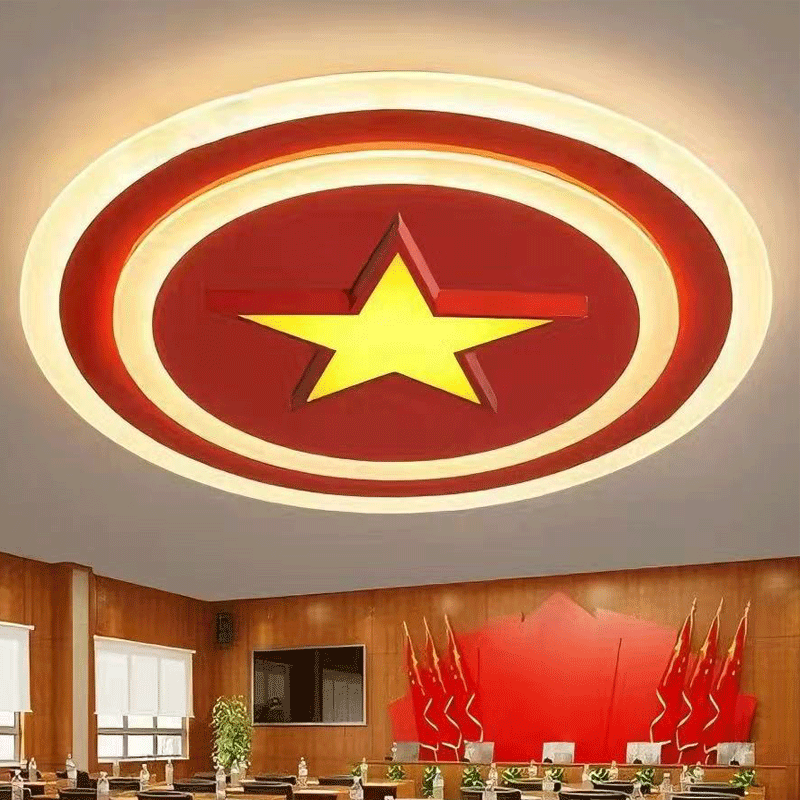 党建办公室吸顶灯团徽灯现货当天发货红色文化背景墙团支部吊顶灯