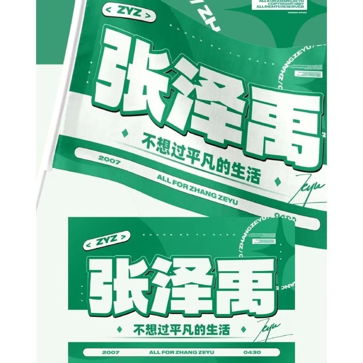张泽禹应援大旗时代少年团应援旗TF家族应援物旗子定制饭制可定制