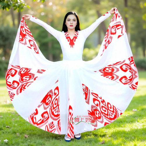 艾特莱斯舞上妙品芙蓉纱民族舞服