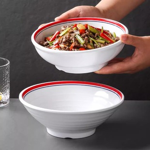 尚乐淘密胺餐具大碗商用湘菜圆形小炒摆菜碗中式辣椒炒肉盖浇饭碗