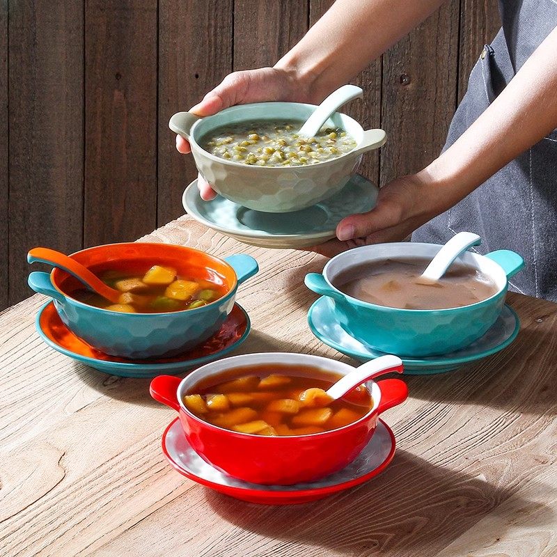 尚乐淘密胺餐具糖水甜品碗商用网红仿瓷刨冰雪糕创意双耳小碗套装,餐饮具,碗,淘宝优惠券,粉丝福利购,淘宝优惠卷