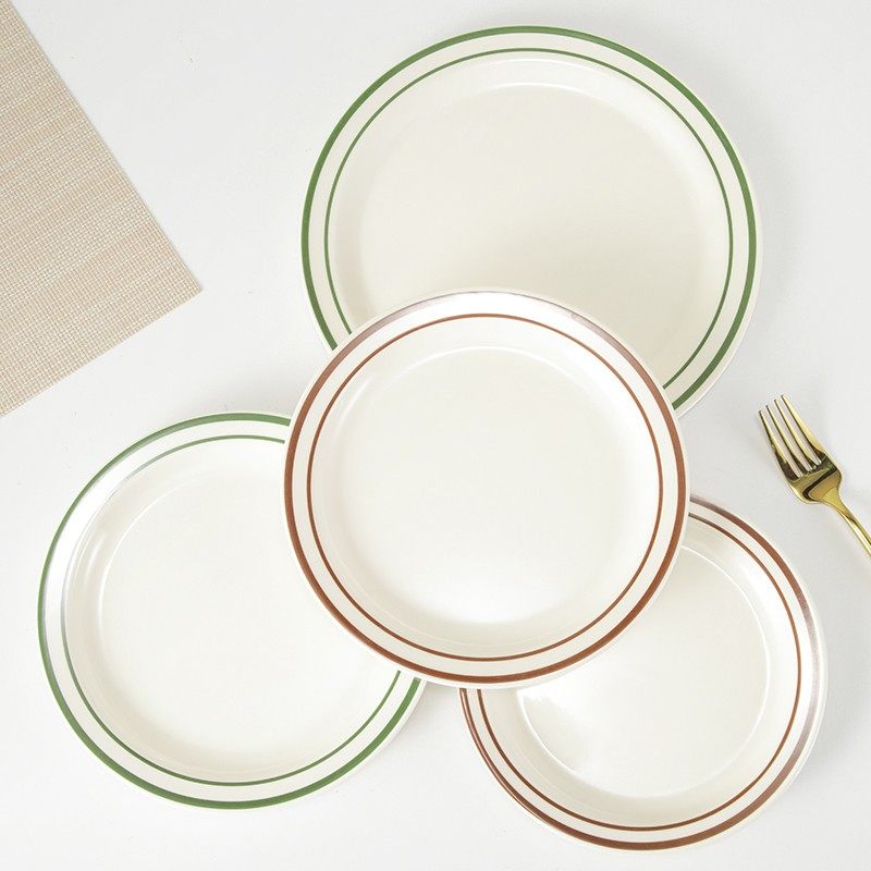 密胺餐具盘子仿瓷意面西餐北欧牛排圆盘商用火锅饭店骨碟加厚碟子