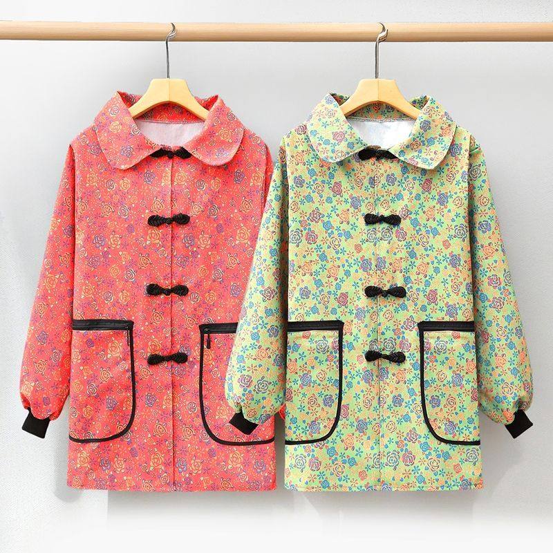 新中式外套长袖围裙厨房做饭防污耐磨透气加厚罩衣女外穿工作服,家庭/个人清洁工具,围裙,淘宝优惠券,粉丝福利购,淘宝优惠卷