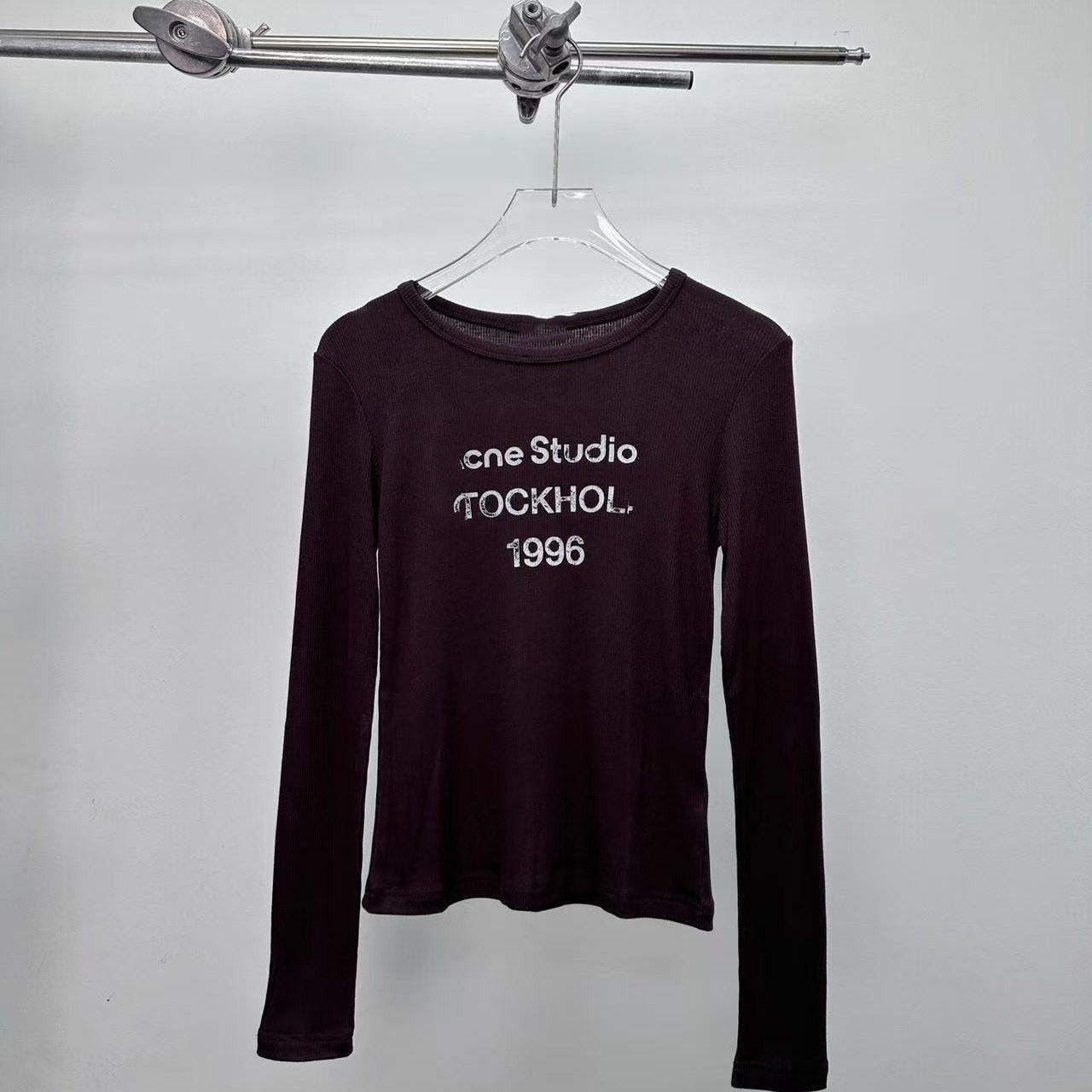 好漂亮好漂亮字母圆领长袖T恤女2025年冬季新款打底衫修身显瘦潮