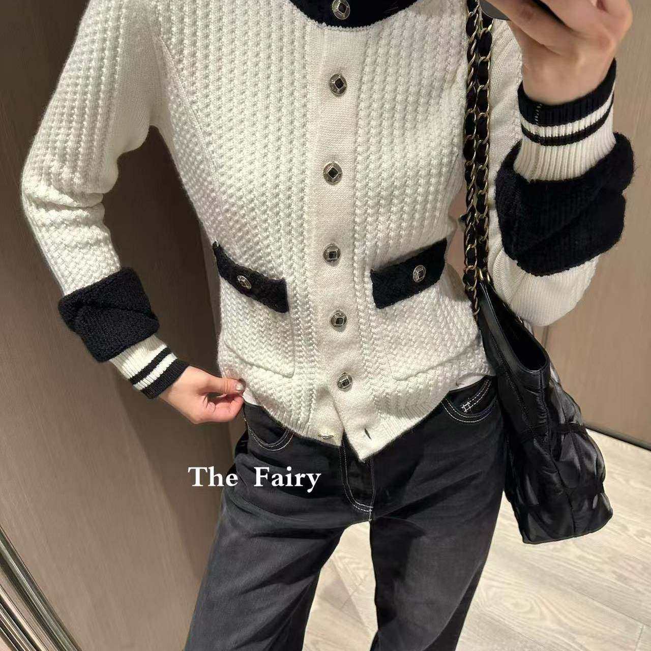 好漂亮好漂亮小香风拼色针织开衫女秋冬钮扣外套韩系复古毛衣修身,女装/女士精品,毛针织衫,淘宝优惠券,粉丝福利购,淘宝优惠卷