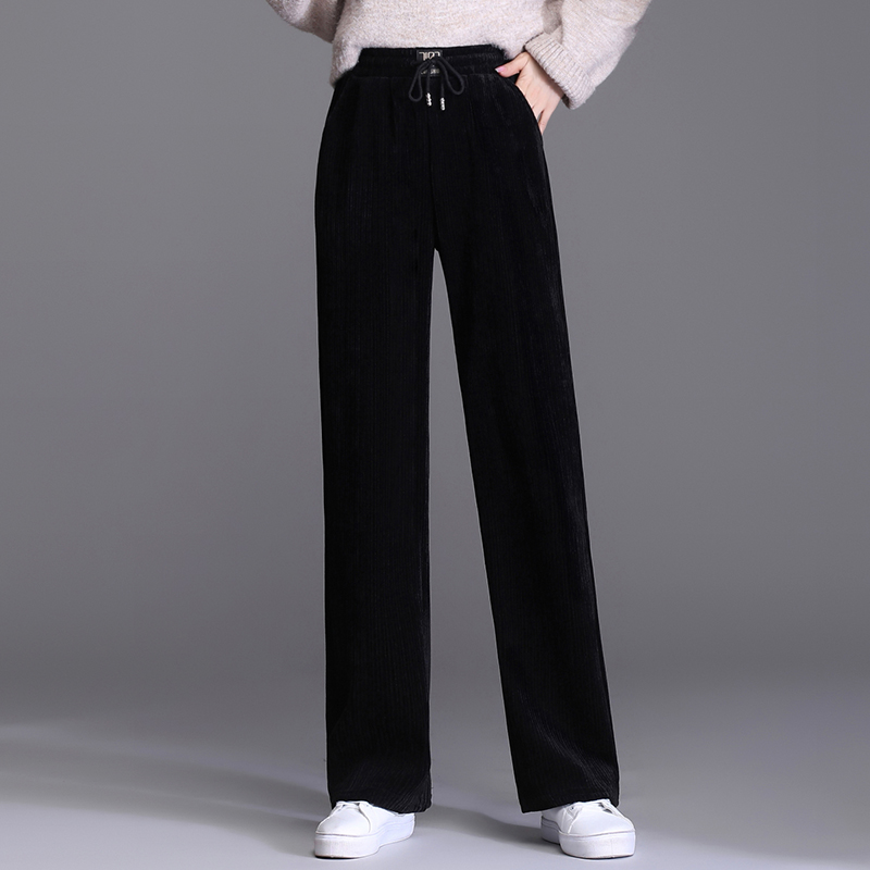 中腰休闲简约长裤灯芯绒