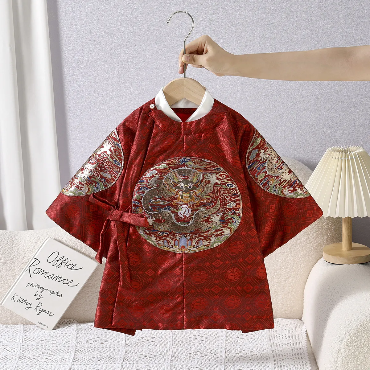 男宝宝中式国风龙袍周岁礼服影楼儿童秋冬拍照男童汉服租赁拜年服