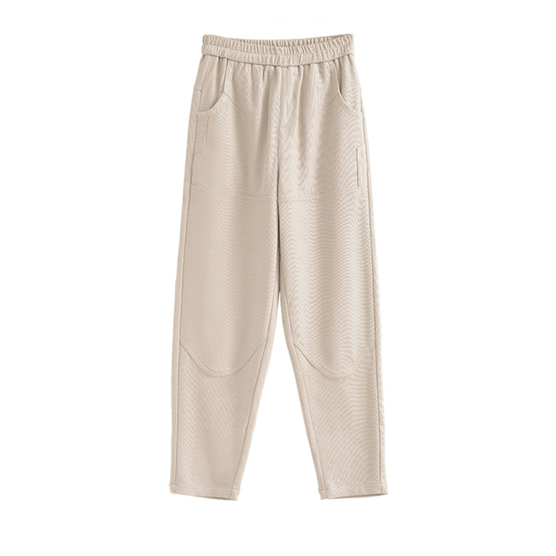 DK-AZ100N6高腰宽松显瘦休闲松紧腰九分裤