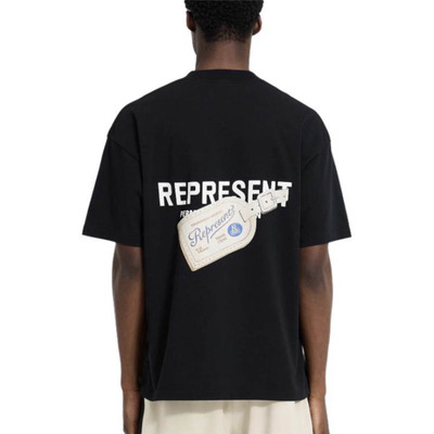 REPRESENT TRACK标签潮牌字母印花美式纯棉宽松男士情侣短袖T恤