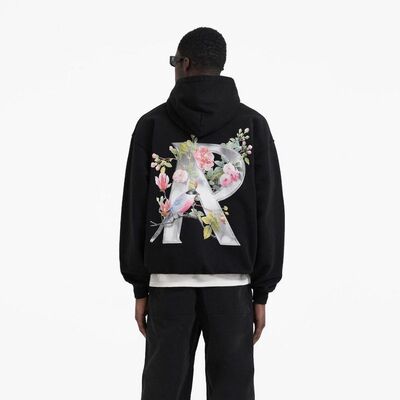 REPRESENT TRACK花卉潮牌字母印花帽衫高街纯棉男女情侣宽松卫衣