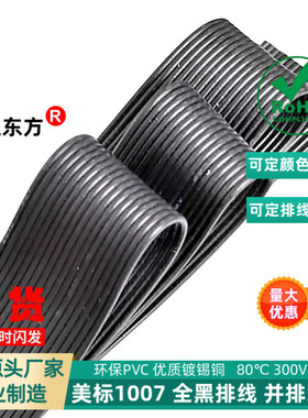 现货德立东方17P全黑色排线1007并线镀锡铜电子线电线电缆直销