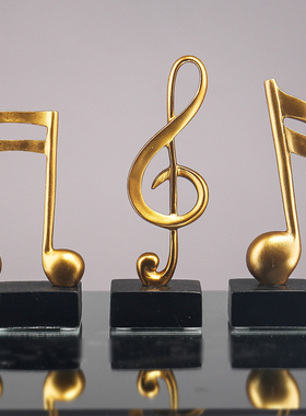 北欧风金色音符现代简约酒柜摆件