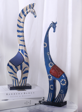 摆件居家现代简约象马树脂工艺