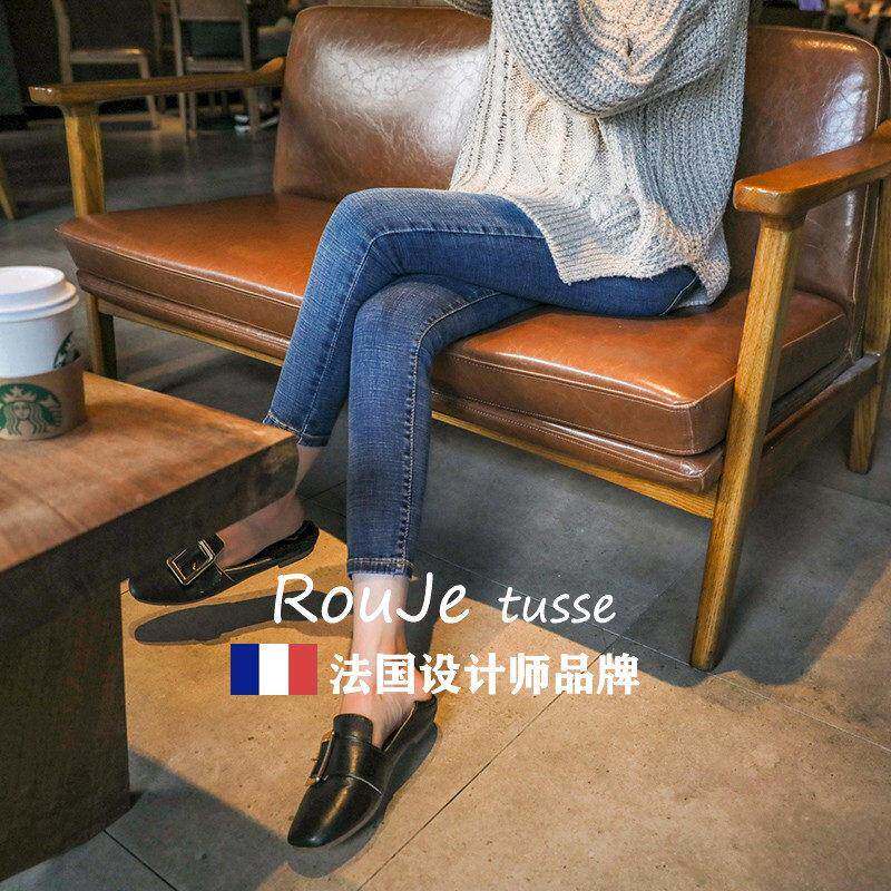 专柜大码牛裤女胖m高腰裤子2仔026新款春m显1007瘦小脚紧身九分裤