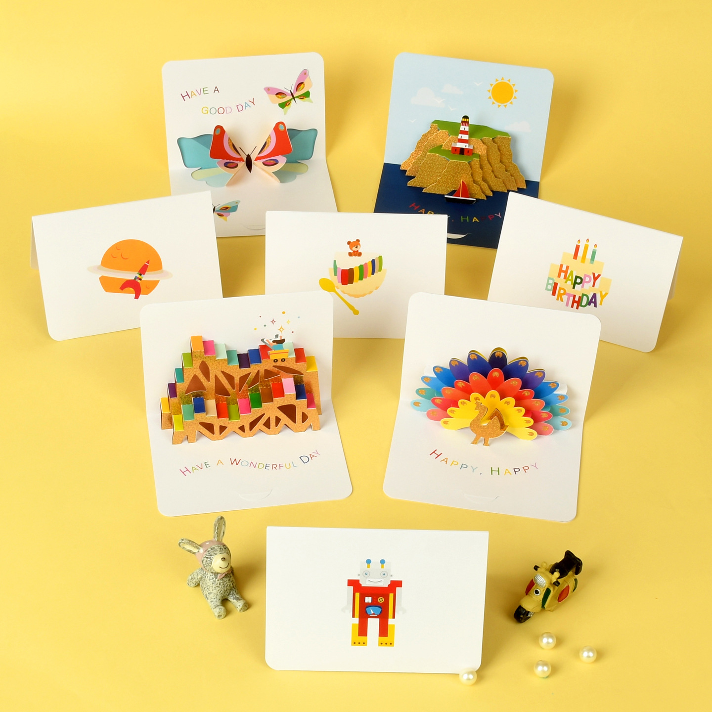 创意生日立体贺卡ins风祝福卡片