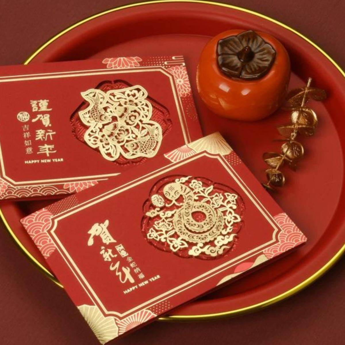 中国风新年贺卡2026马年商务创意新年贺年卡送员工客户高档卡片