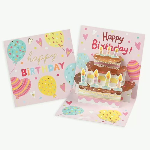 ins风立体3D蛋糕祝福礼物小卡片