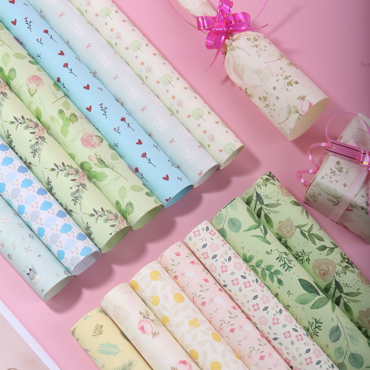 두꺼운 선물 포장지 인 스타일 생일 선물 종이 수제 선물 상자 포장지 대형 책 표지 10 장