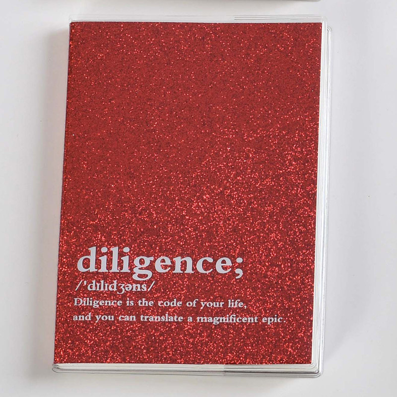 학생 수첩 줄지어 메모장 일기장 사무용품 PVC 봉투 컬러파우더 하드커버