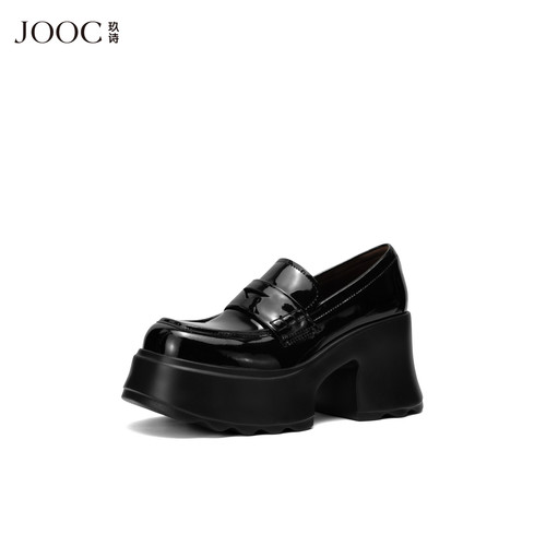 【文艺学院】JOOC玖诗英伦风小皮鞋女秋冬新款一脚蹬乐福鞋jk单鞋
