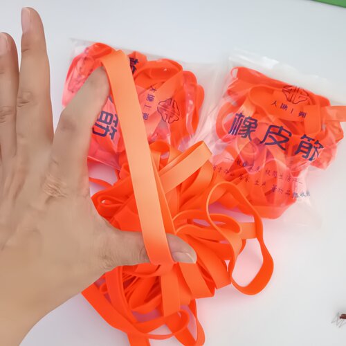 橙色橡胶捆扎带回弹不易断