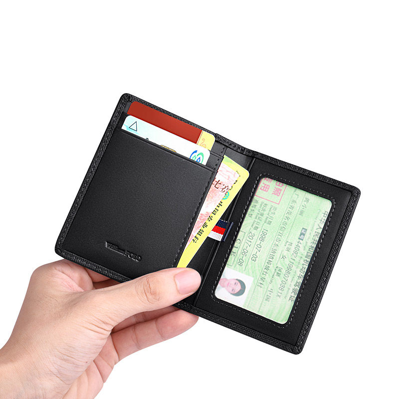 Williampolo超薄真皮卡包男士英伦防消磁卡套迷你牛皮驾照套