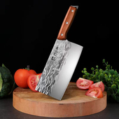 齐小涛水波纹菜刀家用切肉片刀厨房砍骨刀快手抖音同款 财刀小刀具