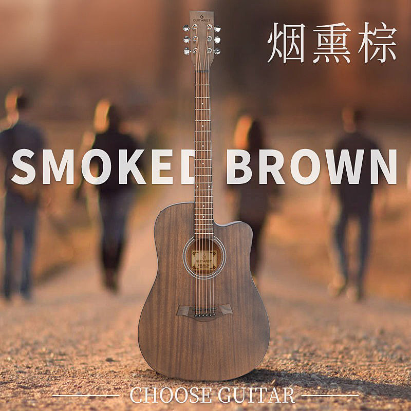 单板40寸初学者民谣吉他面单41寸新手入门男女学生练习木吉他乐器