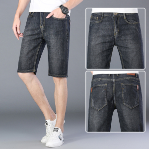2025新款弹力修身直筒马裤男士五分牛仔裤男短裤子517-P28，男装牛仔裤，星座205-2