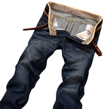 春秋潮牌复古做旧牛仔裤男直筒修身百搭潮流长裤子男1218-087-P21，男装牛仔裤，星座205-2