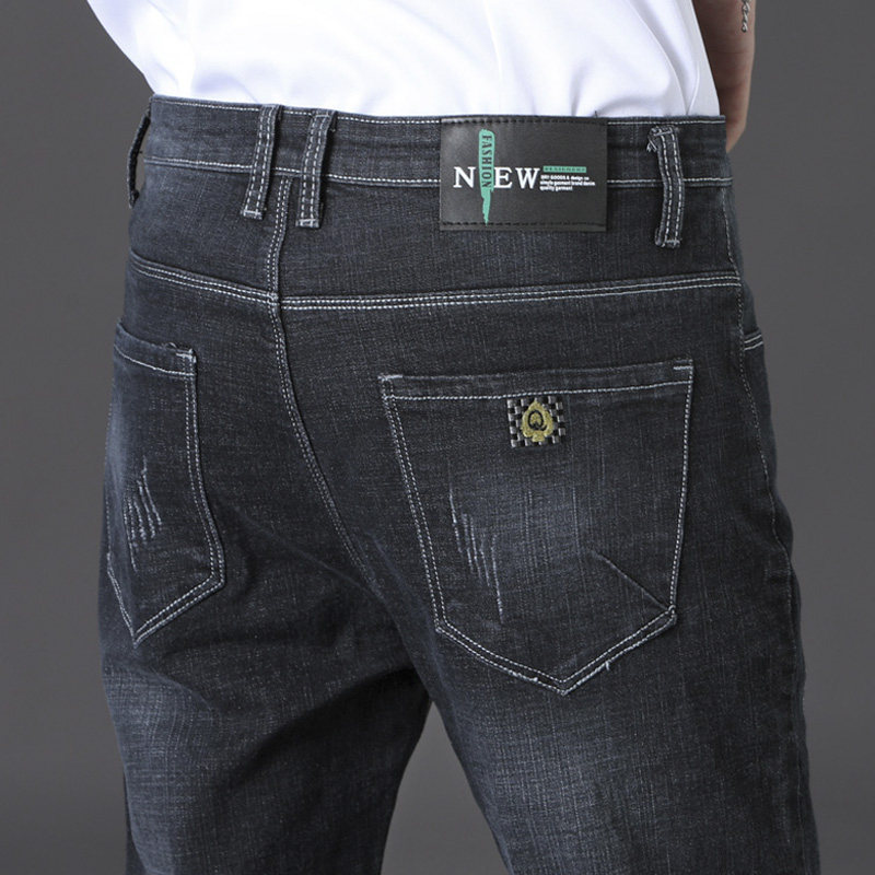 男牛仔裤新款弹力休闲长裤中青年商务百搭直筒裤男9803-P35，男装牛仔裤，星座205-2