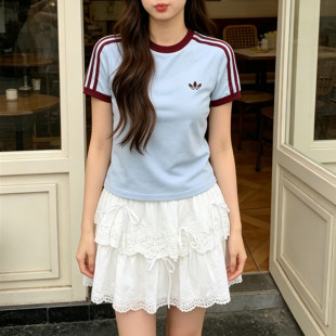 奥莱折扣｜小红书推荐夏季短袖女上衣jennie同款t恤休闲宽松半袖