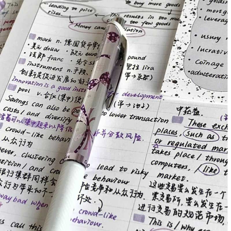 pentle派通限定版学生专用中性笔