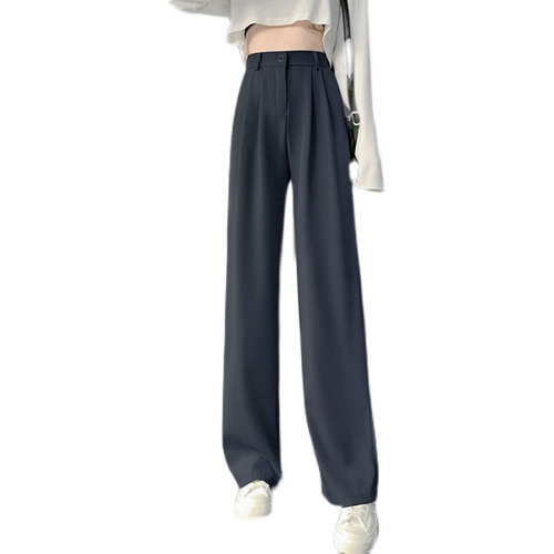 Non real shot large suit pants floor dragging casual wide leg pants women's high waist pants