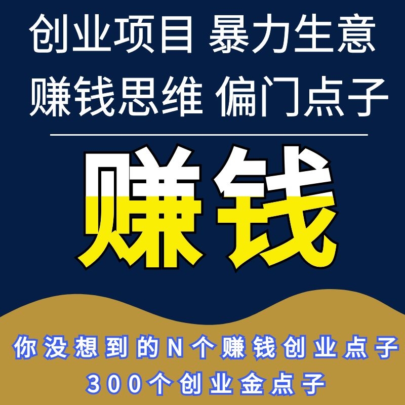 2000个金点子致富秘籍快速赚钱副业小本创业168个偏门生意思路方