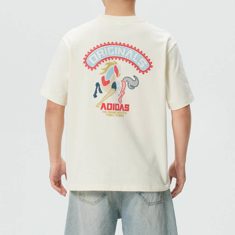 正品ADIDAS阿迪达斯马年新年图案印花圆领男运动半短袖T恤KQ5099,运动服/休闲服装,运动T恤,淘宝优惠券,粉丝福利购,淘宝优惠卷