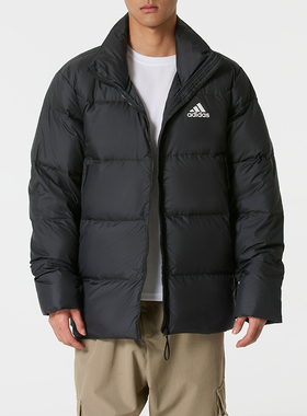 正品Adidas阿迪达斯新款户外运动休闲日常纯色立领羽绒服KF8760