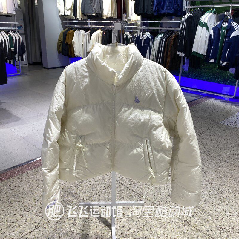 正品MLB刺绣小标短款羽绒服