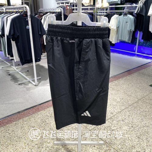 阿迪达斯LOGO休闲运动健身短裤