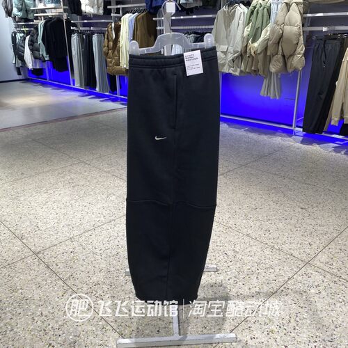 耐克女通勤运动加绒宽松阔腿裤