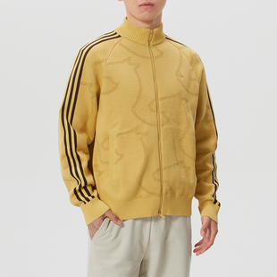 正品ADIDAS阿迪达斯三条纹马年新年立领男休闲毛衣夹克外套KE4061