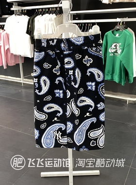 夏正品MLB腰果花百搭图案透气老花男女情侣运动休闲短裤3ASMI0133