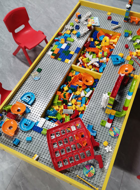 玩具桌商用游乐园设备体验手工桌太空沙盘桌儿童多功能大码积木桌