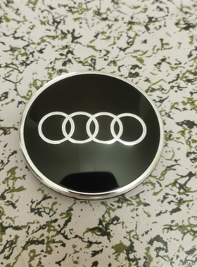 适用于2022 23 24款奥迪Q2L Q4e-tron车胎钢圈轮毂中心盖黑色车标